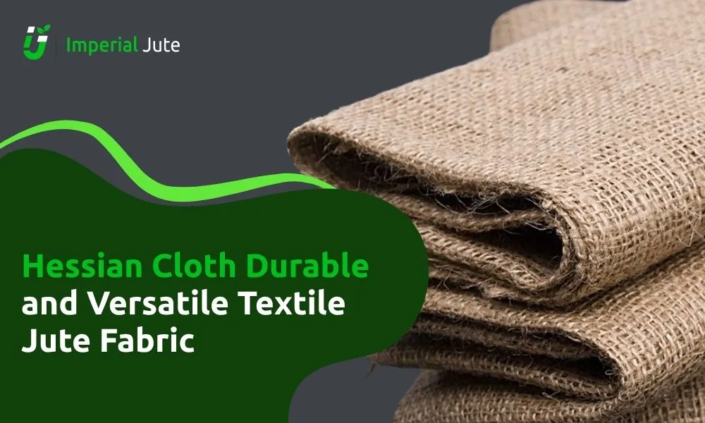 Folded hessian jute cloth from Imperial Jute – durable and versatile fabric for packaging and textiles